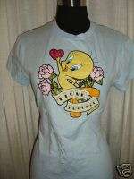 Looney Tunes Blue SS Tweety Trouble T Shirt NWOT Cotton  