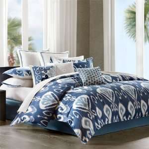  Echo Bansuri Comforter Set   Ensign Blue   Cal King
