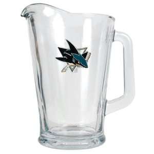  Jose Sharks NHL 60oz Glass Pitcher   Primary Logo