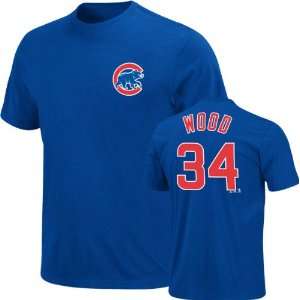 Kerry Wood Majestic Player Name & Number Chicago Cubs T Shirt  