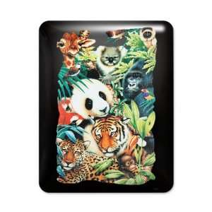  iPad Case Black Animal Kingdom Collage 