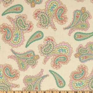  44 Wide Paisley Daisley Paisley Cream Fabric By The Yard 