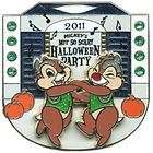CHIP & DALE 2011 HALLOWEEN PARTY NOT SO SCARY LE WDW DISNEY PIN
