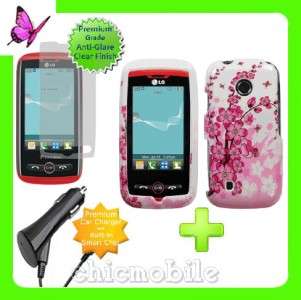   Screen + Blossom Hard Case Cover for LG ATTUNE BEACON EXCHANGE  