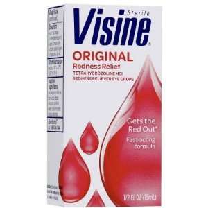  Visine  Eye Drops Redness Reliever, Original, .5oz Health 