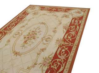   Handmade Vintage Style Country French Home Rose Aubusson Area Rug
