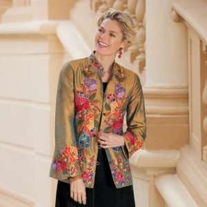  TravelSmith Womens Multi Floral Embroidered Jacket 
