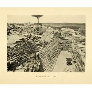  1898 Halftone Print Troy Excavations Archaeologic Ancient 