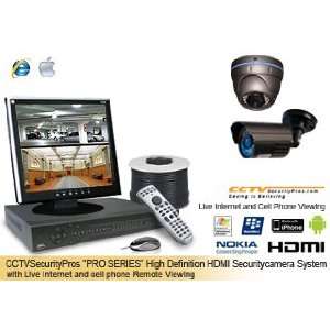   Infrared Vandal Dome Security Camera System with Internet and Cell