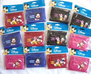 12 pc Disney Mickey Minnie Tri Fold Wallet Party Favor  