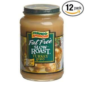 Franco American Fat Free Slow Roasted Turkey Gravy, 12 Ounce Cans 