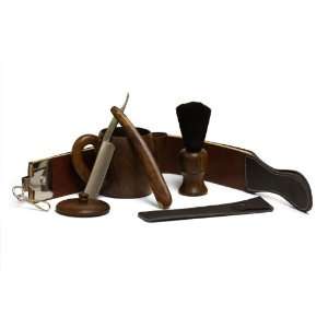 Wood Shaving Set with Leather Strop