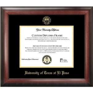  NCAA UTEP Miners Satin Mahogany Embossed Seal Diploma 