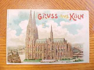 German HTL Hold To Light Postcard. Gruss Aus Koln  