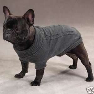 Basic Cable Knit Dog Sweater GRAY EX LARGE *COZY*  Kitchen 