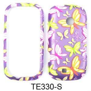  Trans. Design. Butterflies on Purple Cell Phones 