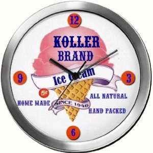  KOLLER 14 Inch Ice Cream Metal Clock Quartz Movement 