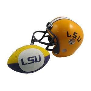  LSU Tigers NCAA Helmet & Football Set