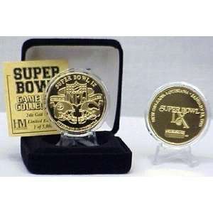  Super Bowl IX 24kt Gold Flip Coin 