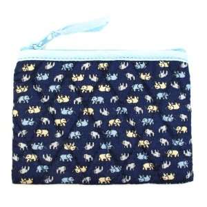 Small Cotton Cosmetic Bag/Coin Bag/Miscellaneous Bag, Small Elephants 