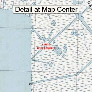  USGS Topographic Quadrangle Map   Lafitte, Louisiana 