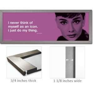  Silver Framed Audrey Hepburn An Icon Quote Poster FrSp0148 
