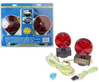 LED MAGNETIC TOW TRUCK TAIL BRAKE TURN TOWING RV LIGHTS  