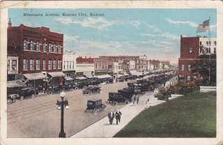 Kansas City KS Minnesota Ave vintage 1928 postcard  