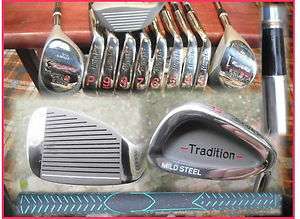 Royale Tradition Mild Steel 3 P Reg Steel AND Metal Woods. NEW Golf 