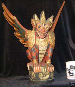 18.5”(47 cm) Traditional Balinese Wood Carving Guardian  