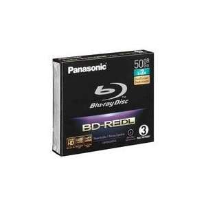  Panasonic 2x BD RE Media   50GB   120mm Standard   3 Pack 
