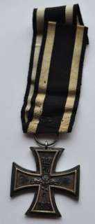   1914 Germany Original 2nd Class Iron Cross Award Original Ribbon RARER