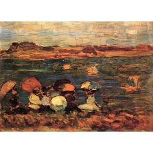Oil Painting Beach Scene St. Malo Henri De Toulouse Lautrec Hand Pai 
