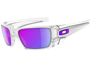 NEW OAKLEY SUNGLASSES FUEL CELL POLISHED CLEAR / VIOLET IRIDIUM OO9096 