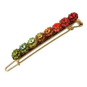 Michal Negrin Hair Clip Decorated with Beaded Flower Details, Accented 
