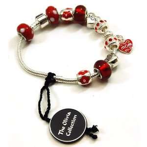  TOC BEADZ Branded MUM Red Bead Bracelet Jewelry