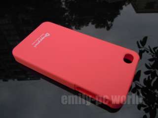 SHERBET TOPPING HAPPYMORI SILICONE BACK CASE FOR IPHONE 4 4G 4S RED 