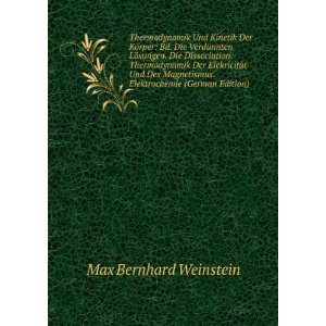   . Elektrochemie (German Edition) Max Bernhard Weinstein Books
