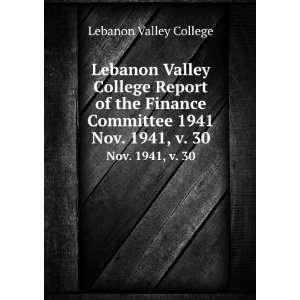   Committee 1941. Nov. 1941, v. 30 Lebanon Valley College Books