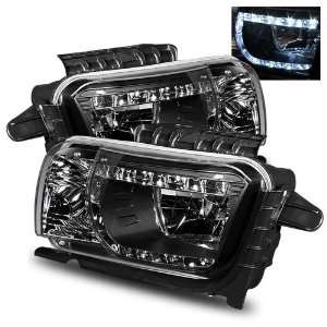  2010 2011 Chevy Camaro Black Headlights /w DRL Automotive