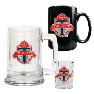 Toronto FC MLS 15oz Tankard, 15oz Ceramic Mug & 2oz Shot Glass Set 