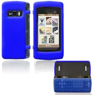 LG VX11000 EnV Touch Voyager 2 Clear Dark Blue Bumper Silicone Skin 