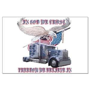  In God We Trust Truck Large Poster by  