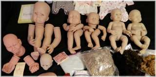   REBORN DOLL SUPPLIES , 6 KITS total 1 LE, 1 Toddler, LOTS of MOHAIR