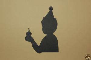 Cricut Birthday Boy w/ Cupcake Silhouette Die Cut/Cuts  