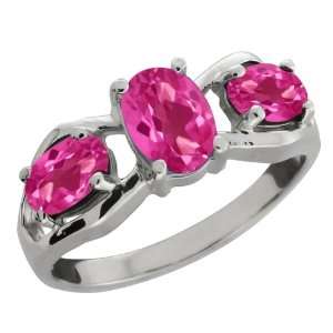   Genuine Oval Pink Mystic Topaz Gemstone Sterling Silver Ring Jewelry