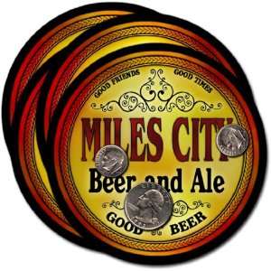  Miles City, MT Beer & Ale Coasters   4pk 