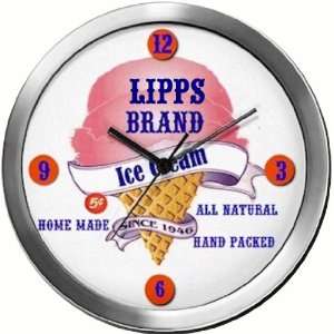  LIPPS 14 Inch Ice Cream Metal Clock Quartz Movement 