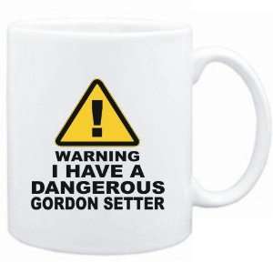 Mug White  WARNING  DANGEROUS Gordon Setter  Dogs  
