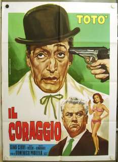 hv36 TOTO il coraggio RARE c/o 2sh POSTER ITALY  